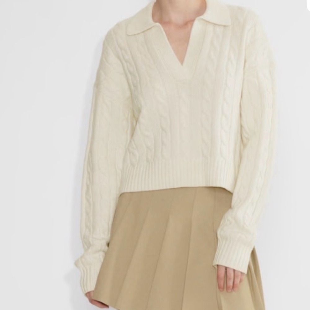 Sunday Best Cream Cable Knit Sweater